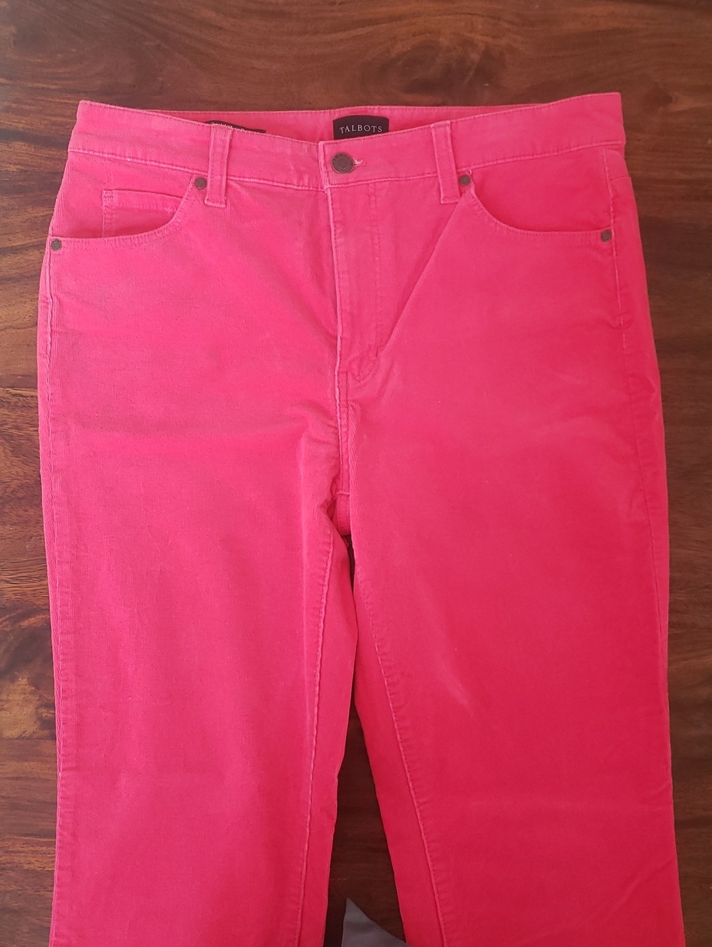 TALBOTS Corduroy Straight Leg Pant Barbie Pink 8P | PETITE - Picture 13 of 14